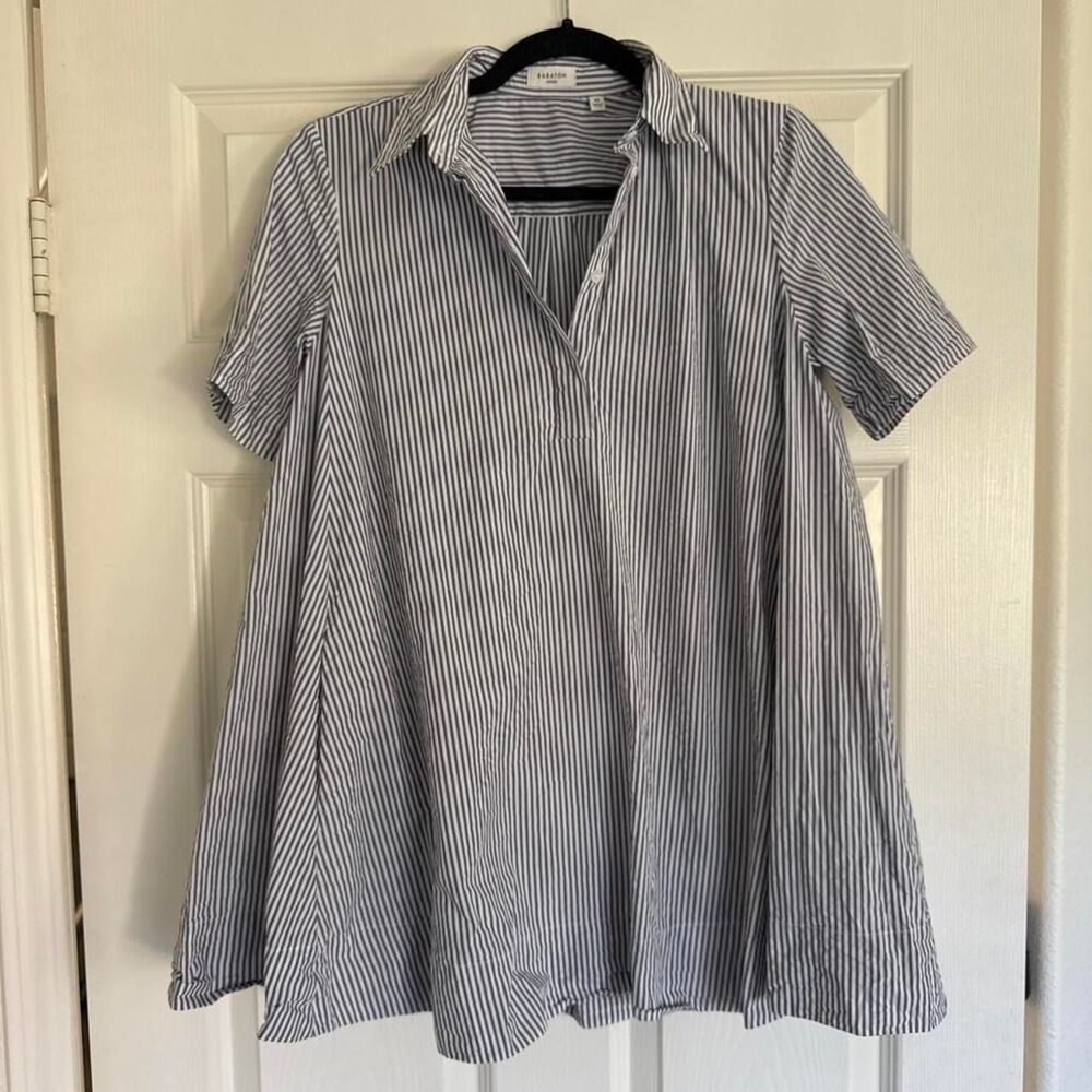 Aritzia Women's Blue and Grey Dress